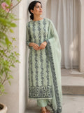 Mint Green Cotton Floral Ethnic Suit Set